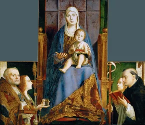 Madone avec SS Nicolas de Bari, Anastasie, Ursule, Dominique et Hélène